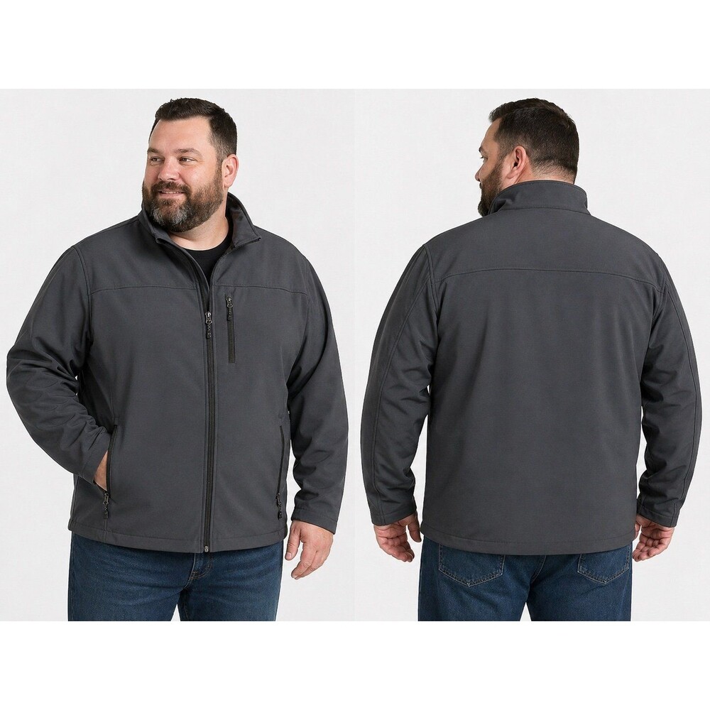 Mens SWISSTECH Softshell Jacket XL Gray Full Zip Fleece Lined Outdoor Jacket